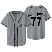 Peso Pluma 77 Jersey Exodo Tour Merch Baseball Jacket Women Men Fashion Casual Short Sleeve T-shirts