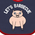 thumbnail image 4 of Inktastic Let's Barbecue White Text Boys or Girls Baby Bib, 4 of 4