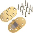 thumbnail image 1 of 2 pieces Solid Brass Butler Tray Hinge with Screws Satin Finish, 1 of 5