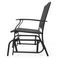 thumbnail image 6 of Patiojoy 2 Person Swing Glider Bench Patio Rocking Lounge Chair w/Steel Frame for Garden Backyard Balcony Black, 6 of 7
