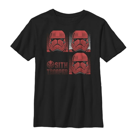 Boy's Star Wars: The Rise of Skywalker Sith Trooper Panels Graphic Tee Black Large