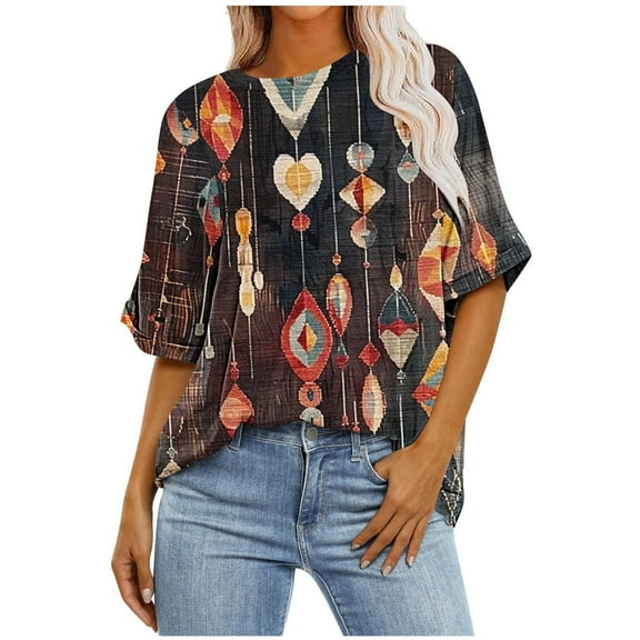 Summer Tops for Women 2025 Trendy Plus Blouses for Women Fashion 2025 Summer Generic Brand Tops for Women