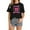 Black, variant on Funny Sweet Donut It's My 11th Birthday 11 Yr Old Women's Graphic Tee Shirt, Trendy Short Sleeve Top with Cool Printed Design