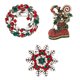 thumbnail image 1 of 1 juego de 3 broches navideños retro de diamantes de colores (colores surtidos), 1 of 8