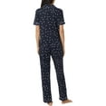 thumbnail image 3 of LANBAOSI Womens Pajama Set Short Sleeve Love Heart Print Comfy Button Down Shirt and Pants 2Pcs Sleepwear, Size M, 3 of 6