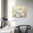 thumbnail image 3 of Shiartex  White Floral Painting Wall Art: Yellowish Peony Artwork Flowers Canvas Picture Painting for Bedroom 20x16 in/16x12 in, 3 of 4