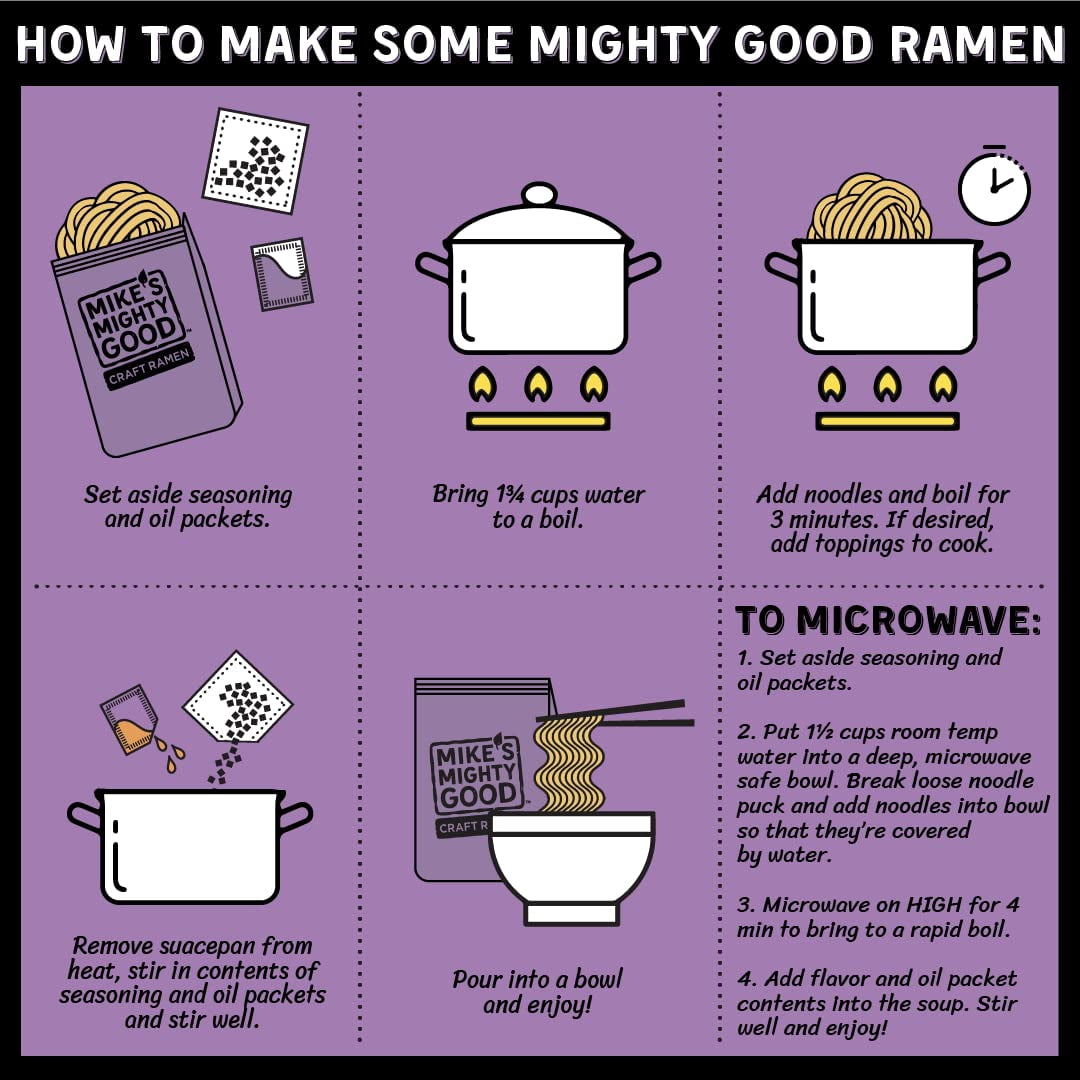MIKES MIGHTY GOOD SOUP RAMEN PORK SPICY 2.4 OZ - Pack of 7
