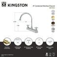 thumbnail image 4 of Kingston KB3742AX Restoration Two-Handle 3-Hole 8" Centerset Kitchen Faucet in Polished Brass, 4 of 4