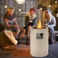 thumbnail image 3 of Costway 16" Round Outdoor Propane Fire Pit w/Lava Rocks Waterproof Cover 30000 BTU Grey, 3 of 10