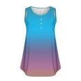 thumbnail image 3 of WMTBSRSW Plus Size Tops for Women Sleeveless Button Down Gradient Tunics Blouses Casual Loose Fit Vacation Beach Tank Tops Summer 2024, 3 of 4