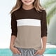 thumbnail image 1 of Blusas y camisas de manga corta con cuello redondo para verano y primavera, moda para niños pequeños, blusa lisa con cuello redondo y manga 3/4 para mujer, blusa de poliéster para niños, 1 of 5