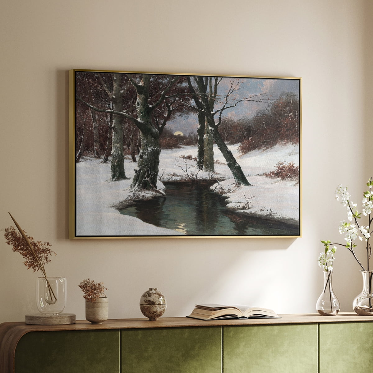 Vintage Landscape-CCLXXXV By Wexford Home Framed in Gold Wood Gallery Wrapped Canvas 17 in. x 25 in.