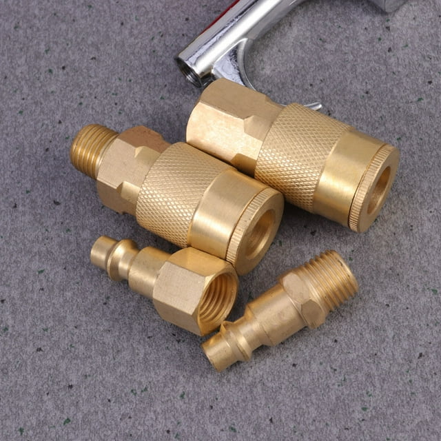 OUNONA 10Pcs Copper Pneumatic Coupler Assorted Color for Air Tools Connection Ideal for Industrial Use
