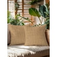 thumbnail image 2 of Outdoor Pillows Waterproof, Brown Ochre Solid Color Bedding Throw Pillows with Insert for Couch Sofa Bed, Farmhouse Minimalist Pure Color 16x16 Inch Pillowcases Decorative Patio Pillow Set of 2, 2 of 8