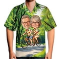 thumbnail image 4 of HOMYGIFTS Custom Face Grandparents Hawaiian Shirt – Personalized Tropical Couple Design, 4 of 6