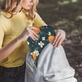 thumbnail image 5 of FORMRS 13-13.3 inch Laptop Sleeve Case Soft Carrying Quilted Computer Bag Cover, Green Floral Oranges, 5 of 7