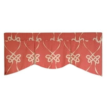 RLF Home 3" Rod Pocket High Quality Fabric Cordon Mandy Pleated Valance for Windows 50" x 15" Persimon