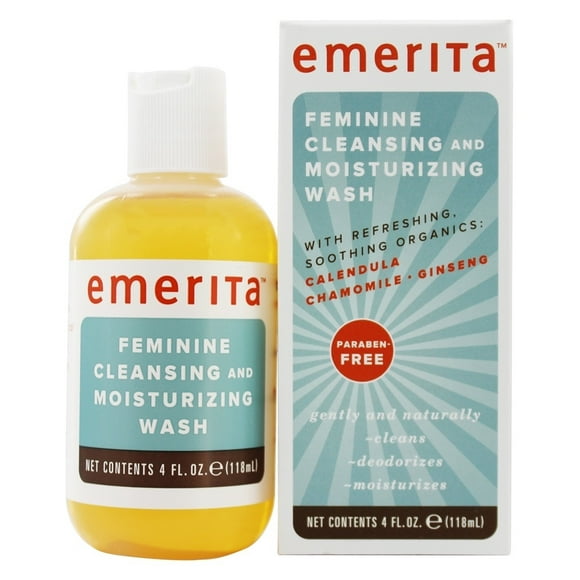 Emerita - Feminine Hygiene Cleansing & Moisturizing Wash with Refreshing Soothing Organics - 4 fl. oz.