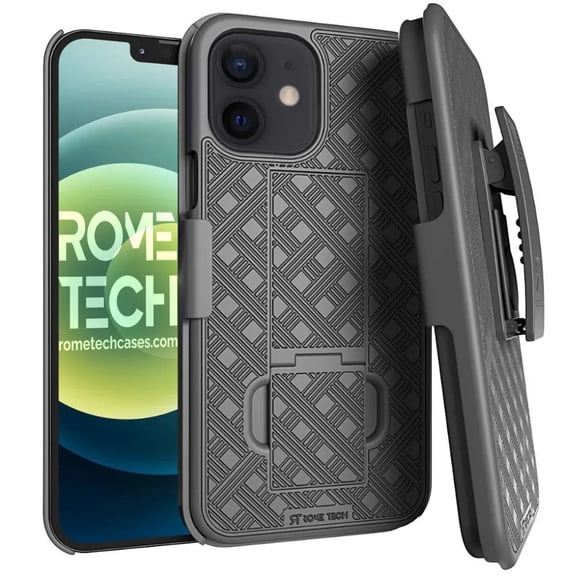 Rome Tech Apple iPhone 12 Mini Shell Holster Combo Case - Black
