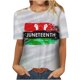 thumbnail image 1 of Juneteenth Fashion - Camiseta informal para mujer, cuello redondo, manga corta, blusa Fridja  hjk1606, 1 of 5