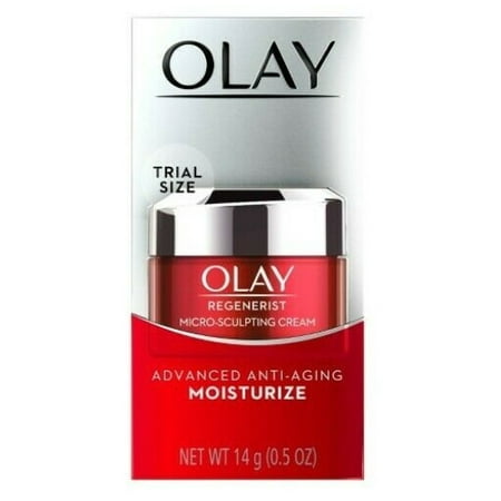 Olay Regenerist Micro-Sculpting Cream, Advanced Anti-Aging Moisturizer, 14g (0.5 Oz) + Eyebrow Ruler