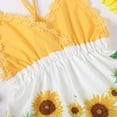 thumbnail image 6 of Odeerbi 2025 Toddler Kids Girl Vest Backless Sunflower Printed Romper Clothes Sunsuit Outfits, 6 of 9