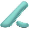 thumbnail image 1 of SHIQI-Enlarge Keyboard Wrist Rest, Memory Foam Wrist Cushion for Desk Mats Support, Cute Typing Pain Relief Keyboard Mouse Pad Rests Set with Non-Slip Base for Gaming Laptop Office Computer, Green, 1 of 4