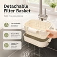 thumbnail image 4 of Foldable Hanging Sink Drain Basket, 2026 New 2-in-1 Foldable Sink Colander Anti-Clog Filter & Organizer, Multi-functional Kitchen Sink Strainer Basket Stretchable Colander, 4 of 6