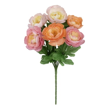 12.5" Artificial Silk Pink Ranunculus Spring Pick, for Indoor Use, by Mainstays