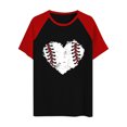thumbnail image 2 of Birdeem Mode Femme Été Col Rond Loisirs Manches Courtes Imprimé Baseball, 2 of 4