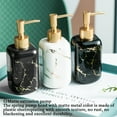 4 Pcs Ceramic Soap Dispenser Bathroom Set with Bath Marble Pump Holder ...