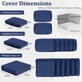 thumbnail image 2 of Snubbull 14 Piece 26" x 26" Patio Cushion Covers Replacement, Outdoor Patio Wicker Sofa Washable Cushion Slipcovers with Zipper, Blue, 2 of 8