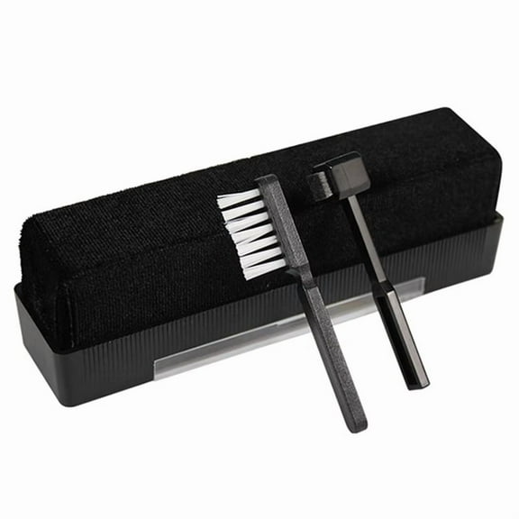 Vinyl Record Cleaning Kit Anti Static Cleaning Brush Dust-Remover for LP Phonograph Record Turntables Cleaning Kits,1 * sponge brush 1 * cleaning brush 1 * stylus brush,Black