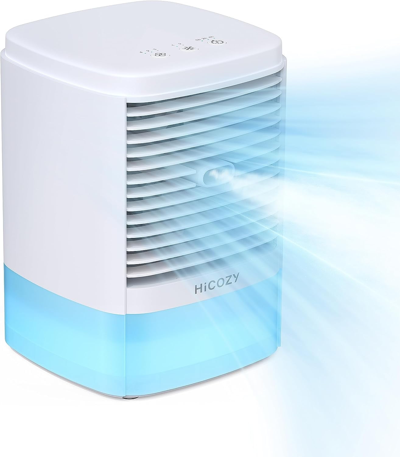 Air Cooler Portable, Personal Evaporative Air Cooling Fan, Mini Desktop Air Conditioner Fan Humidifier 23 oz