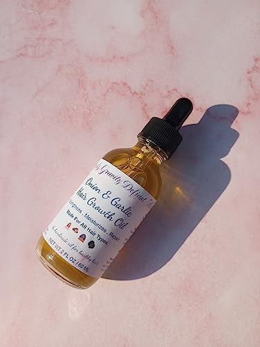 All Natural Red Onion & Garlic Ayurvedic Hair Growth Oil For Natural Hair, Safe For Womens, Mens and Childrens Hair