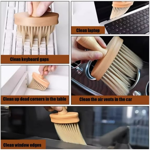 1-Pack Auto Interior Dust Brush – Soft Bristles Car Cleaning Duster for Dashboard, Air Vents, Leather & Computers – Scratch-Free Detailing Tool TIKA