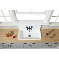 thumbnail image 2 of Kingston Brass GKTA3620198 Arcticstone 36-Inch Solid Surface White Stone Single Bowl Top-Mount Kitchen Sink with Backsplash and Strainer in Matte White, 2 of 8