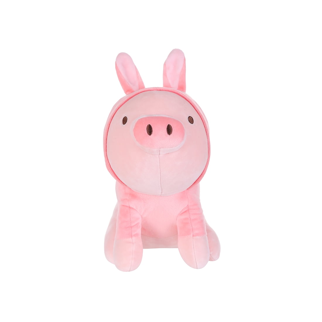 Buy MINISO Stuffed Animal Sitting Piglet Plush Toy with Rabbit Hoodie