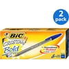 (2 pack) (2 Pack) BIC Cristal Xtra Bold Ballpoint Stick Pen, Blue Ink, 1.6mm, Bold, Dozen