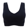 thumbnail image 3 of 3-Pack Women's Plus-size Seamless Underwear, Breathable Yoga Underwear, Wireless Strap Pads, Push-up Underwear with Removable Pads, 3 of 9
