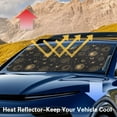 thumbnail image 5 of Jeiento Gothic Style Car Sun Shade for Windshield Foldable Windshield Sunshade Car Front Sunshade Blocks Sun Visor Easy to Install Universal Fit Most Cars Women Men, 5 of 7