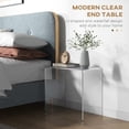 thumbnail image 5 of 21" Long Rectangle Clear Acrylic Waterfall End Table for Sofa or Bedside Use Enhancing Room Openness, 5 of 5