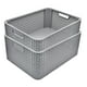 thumbnail image 1 of Paquete De 2 Cajas Organizadoras Duras Tipo Rattan Gris, 1 of 5