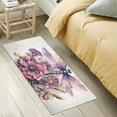 thumbnail image 6 of Dragonfly Flower Luxury Kitchen Rug Non Slip Bathroom Plush Mat Shaggy Bedroom Carpet 39"x20", 6 of 6