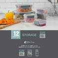 thumbnail image 6 of Kitchen Details 12 Piece 2.25 L Plastic Airtight Food Storage Container Set, Grey, 6 of 16