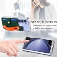 thumbnail image 5 of Decase Clear Phone Shell for Samsung Galaxy Z Fold5 5G 2023 7.6 inch,Transparent Crystal Anti-Scratch Cover With Finger Wristband Kickstand & Wallet Card Slots & Pen Slot for Samsung Z Fold5,Darkgreen, 5 of 7