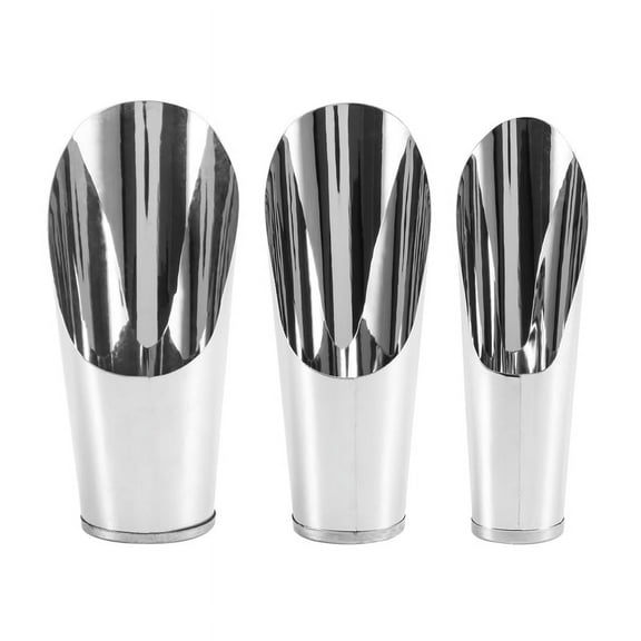 Bonsai Soil Scoop Metal 3 Pcs Set ,Stainless Steel Garden Hand Soil Scooper, Profession_wm25