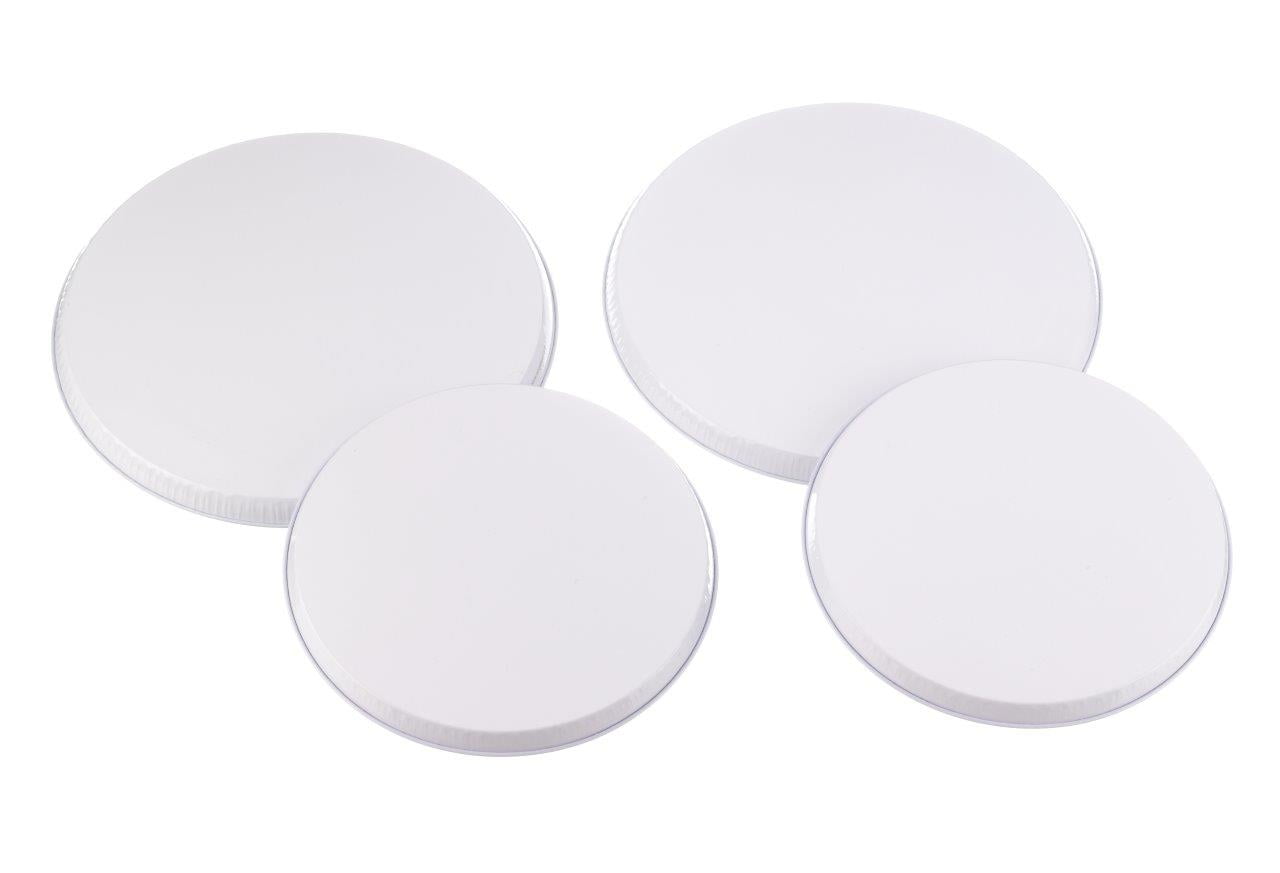 Mainstays White Carbon Steel Stove Burner Covers, 4 Count