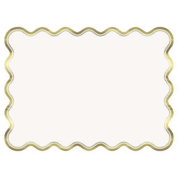 8 Count Gold Scalloped-Edge Paper Placemats by Way To Celebrate