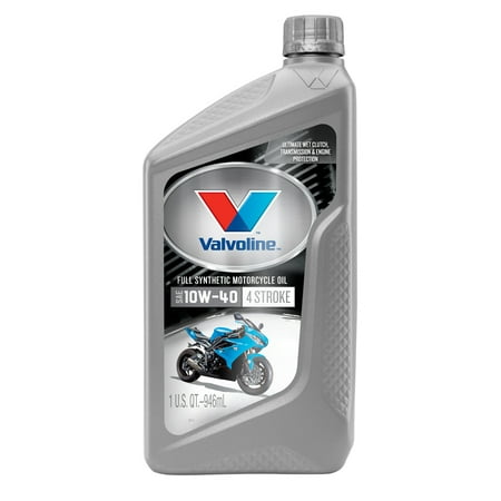 (3 Pack) Valvoline 4-Stroke Motorcycle SAE 10W-40 Full Synthetic Motor Oil - 1 (Best Engine Oil For Automatic Motorcycle)